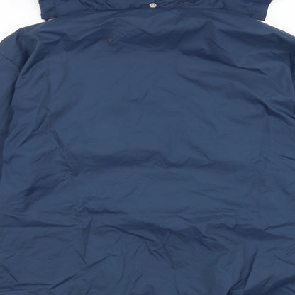 Mens UK Size S Fruit of the Loom Blue Windbreaker Coat