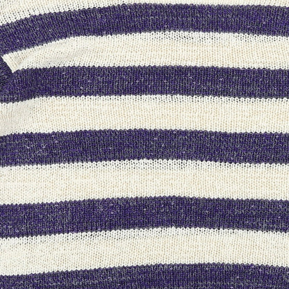 TU Womens Blue Round Neck Striped Acrylic Pullover Jumper Size 12