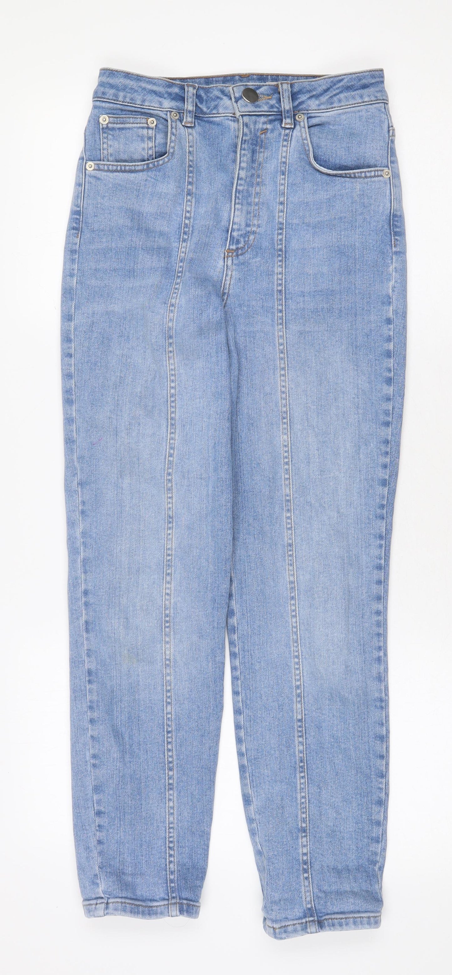 ASOS Womens Blue Cotton Straight Jeans Size 26 in Regular Zip
