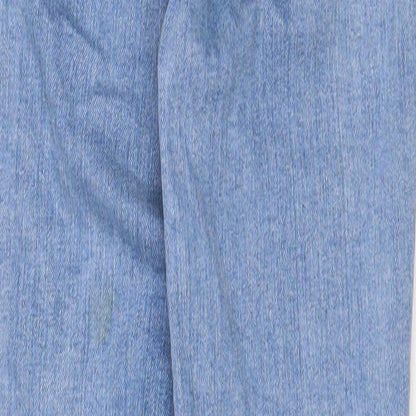 ASOS Womens Blue Cotton Straight Jeans Size 26 in Regular Zip