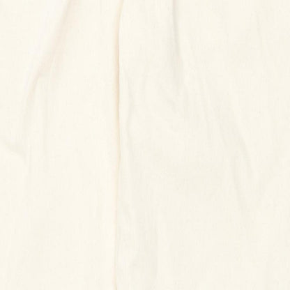 Marks and Spencer Mens Beige Cotton Tapered Jeans Size 24 in Regular Zip