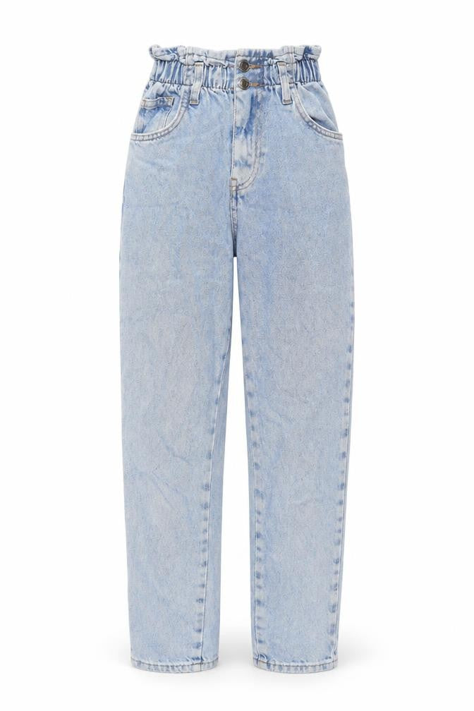 new loo Womens Blue Cotton Straight Jeans Size 4 Regular Zip