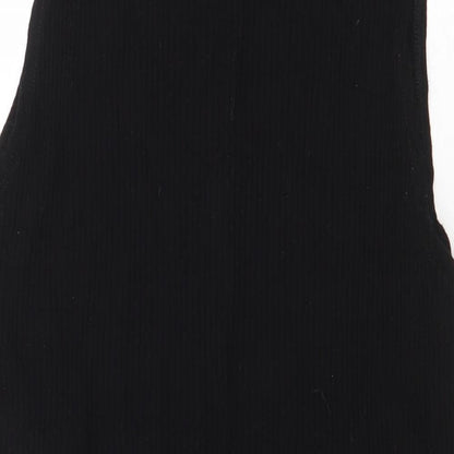 ASOS Womens Black Viscose A-Line Size 10 Round Neck Pullover