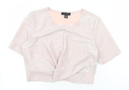 Womens UK Size 14 New London Pink Basic Blouse