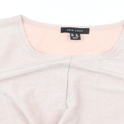 Womens UK Size 14 New London Pink Basic Blouse