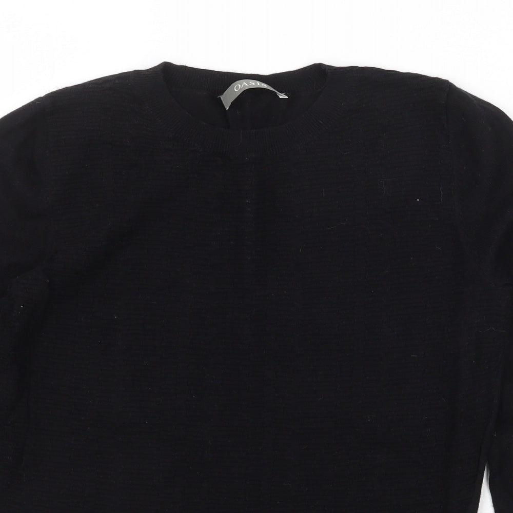 Womens UK Size S Oasis Black Pullover Jumper