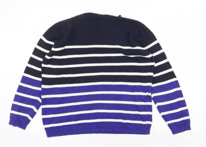 Womens UK Size M Bonmarché Blue Pullover Jumper