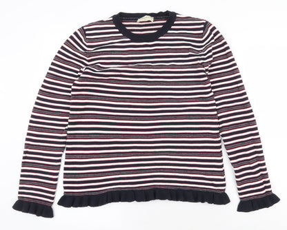 Womens UK Size 12 Papaya Multicoloured Pullover Jumper