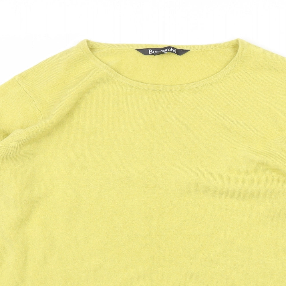 Womens UK Size 12 Bonmarché Yellow Pullover Jumper