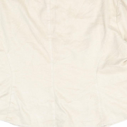 Womens UK Size 16 NEXT Beige Basic Button-Up