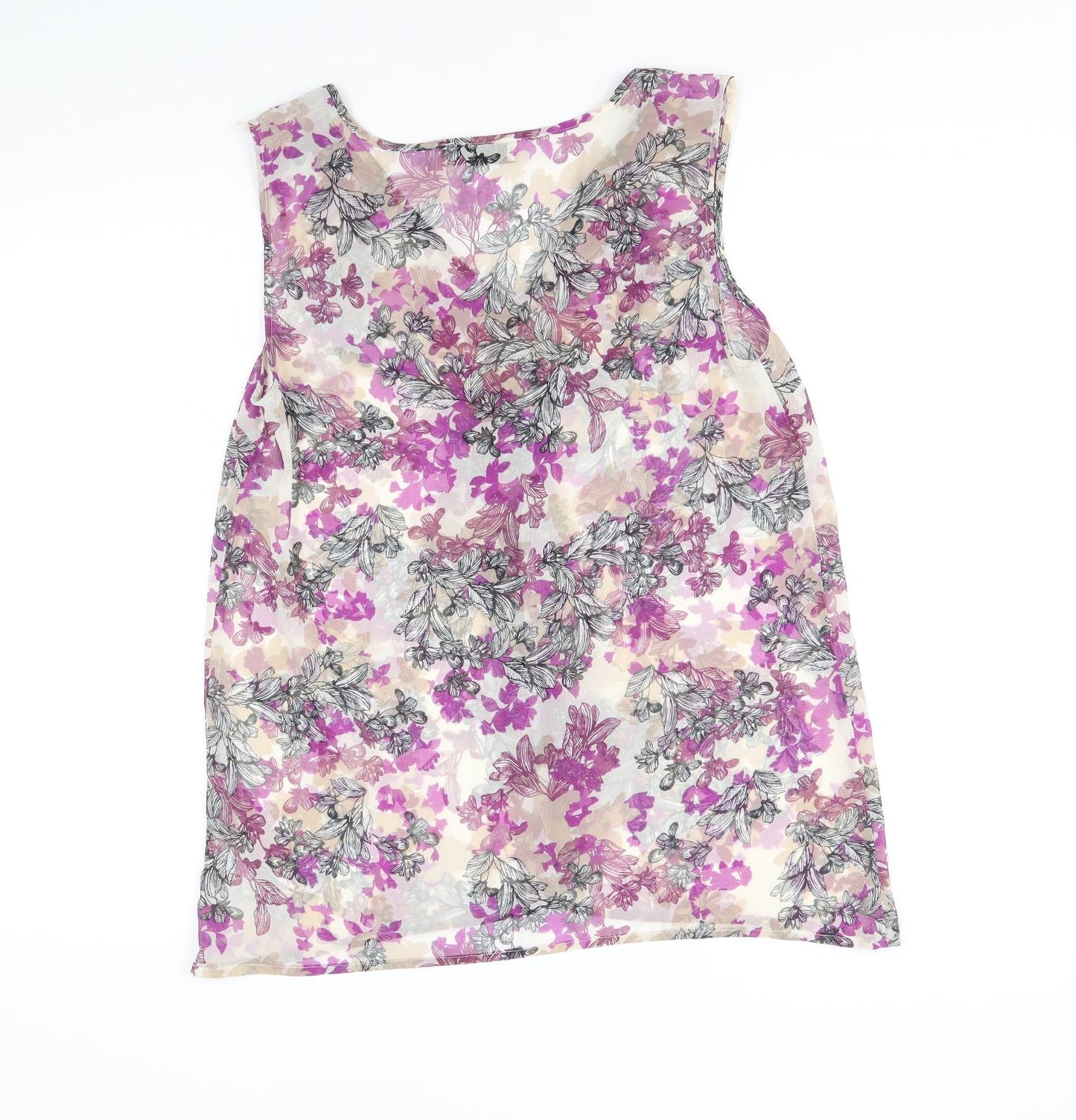Womens UK Size 10 Per Una Multicoloured Basic Tank
