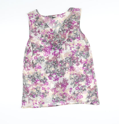 Womens UK Size 10 Per Una Multicoloured Basic Tank