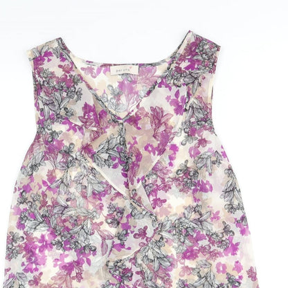 Womens UK Size 10 Per Una Multicoloured Basic Tank