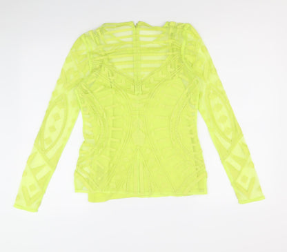 Womens UK Size 8 Marks and Spencer Green Basic Blouse