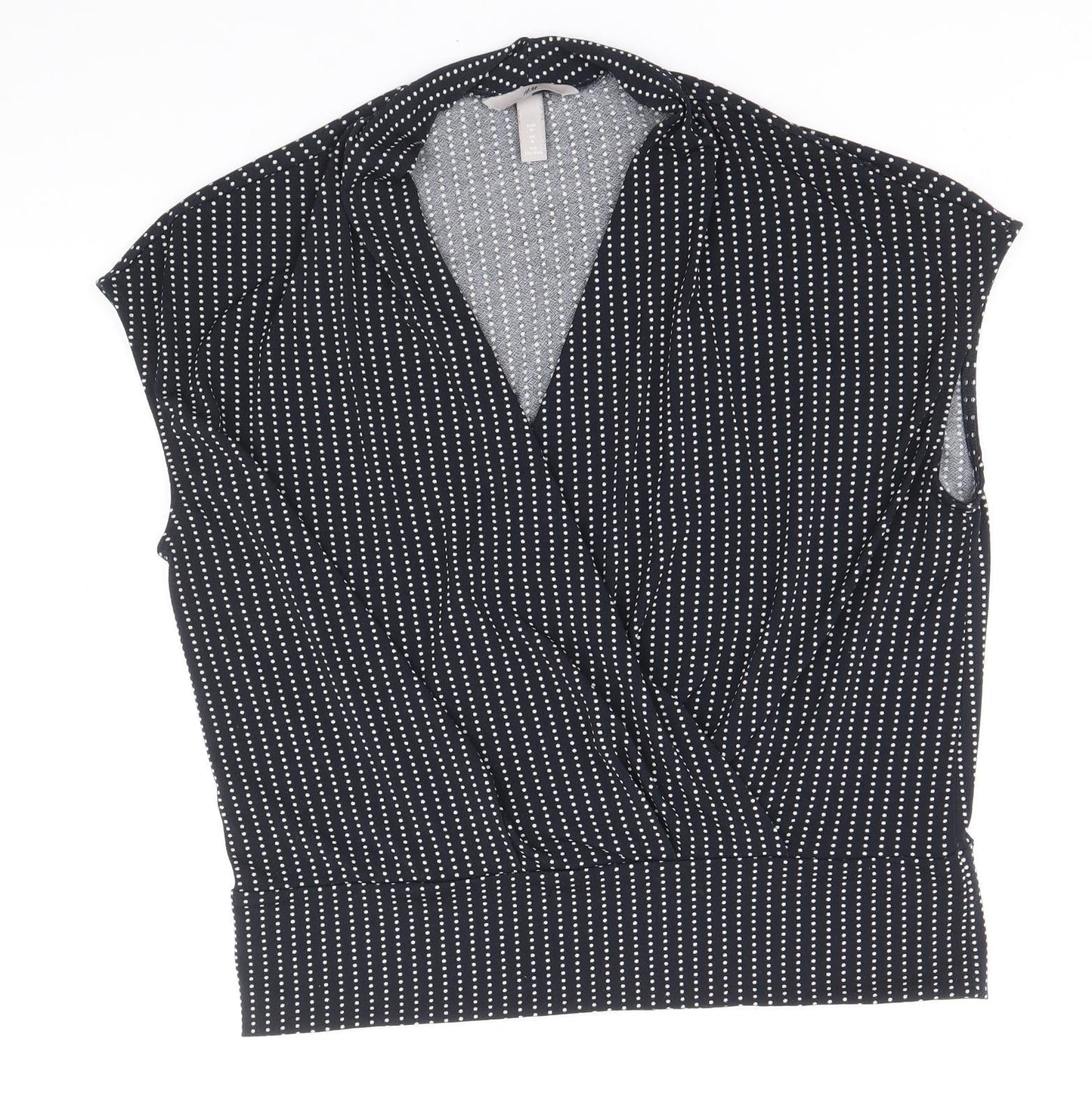 Womens UK Size M H&M Blue Basic Blouse