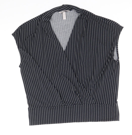Womens UK Size M H&M Blue Basic Blouse