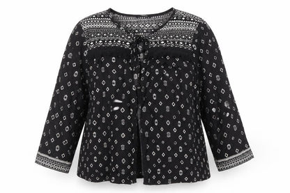 Womens UK Size 12 M&Co Black Wrap Blouse