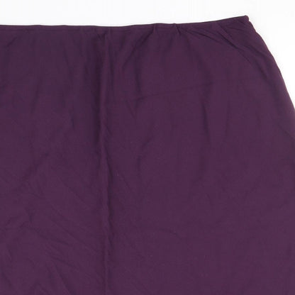 Agenda Womens Purple Viscose Straight & Pencil Skirt Size 26
