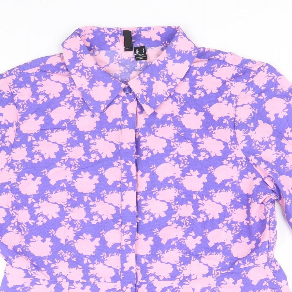 Womens UK Size S Vera Moda Multicoloured Basic Button-Up