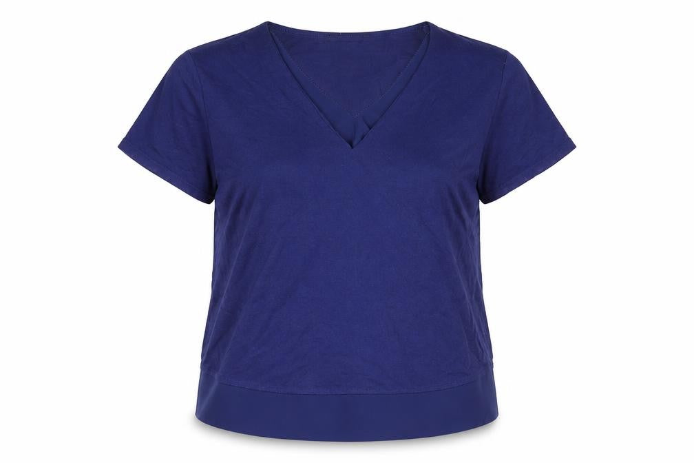 Womens UK Size 12 Marks and Spencer Blue Basic T-Shirt