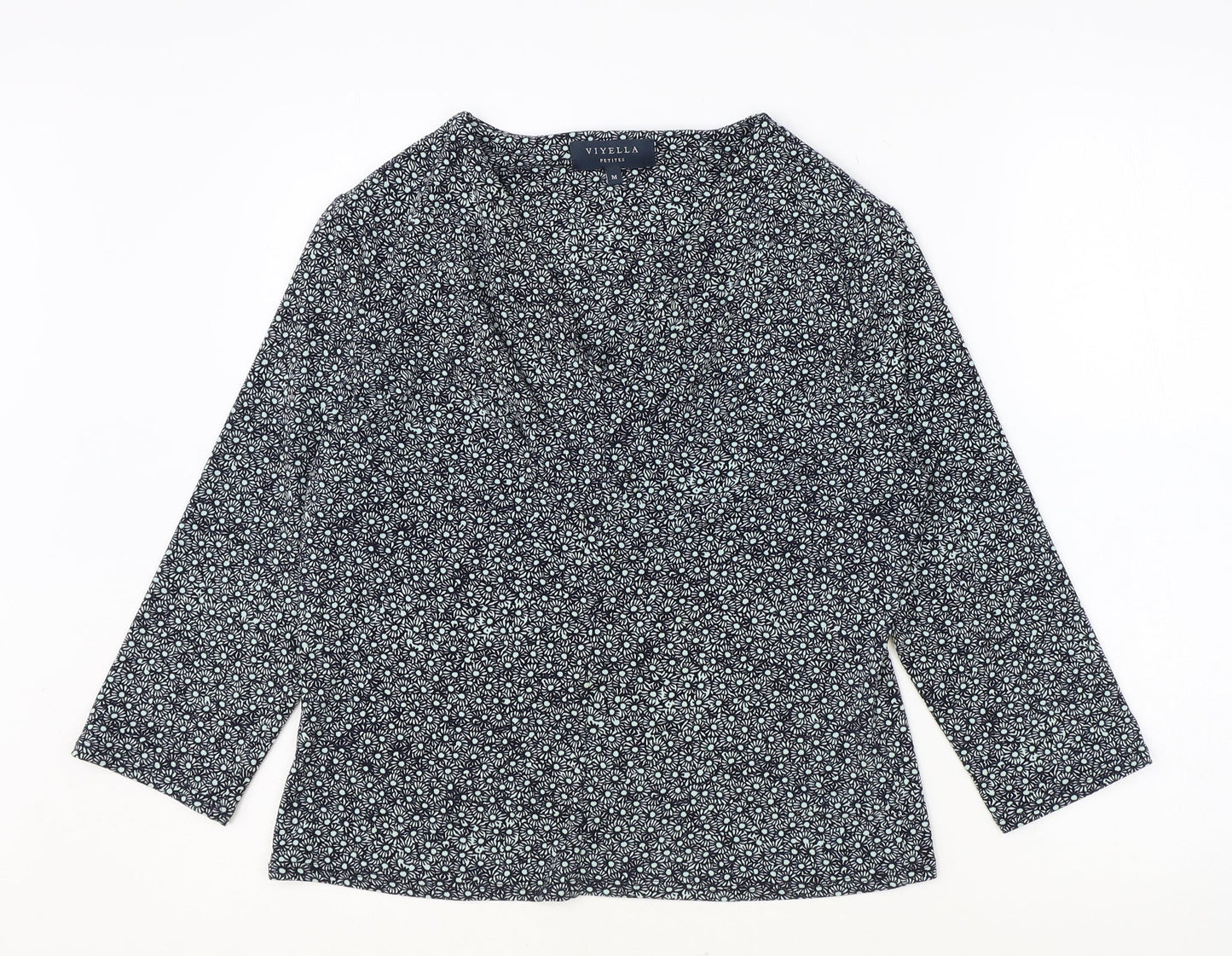 Womens UK Size M Viyella Blue Basic Blouse