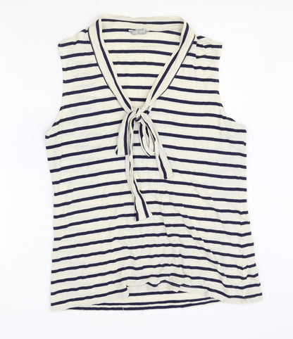Womens UK Size 16 Marks and Spencer Ivory Basic Tank