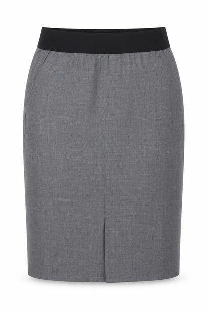 Preworn Womens Grey Polyester Straight & Pencil Skirt Size 10