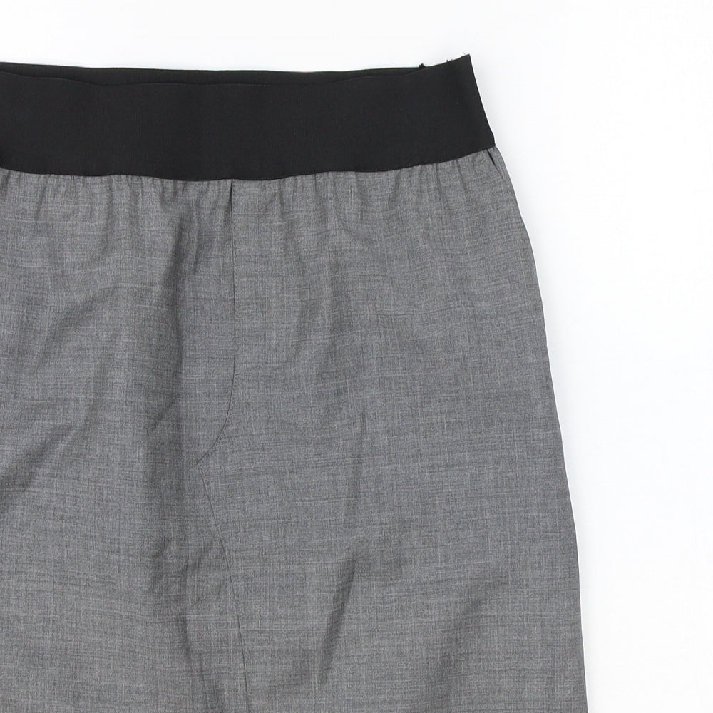 Preworn Womens Grey Polyester Straight & Pencil Skirt Size 10