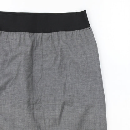 Preworn Womens Grey Polyester Straight & Pencil Skirt Size 10