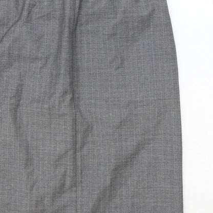 Preworn Womens Grey Polyester Straight & Pencil Skirt Size 10