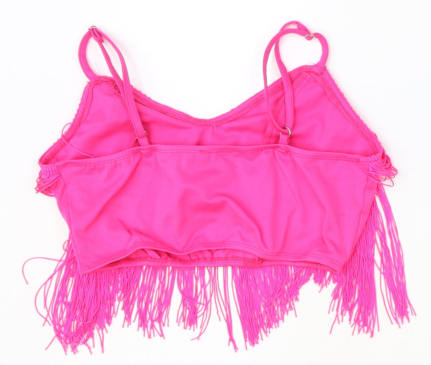 Womens UK Size 6 PRETTYLITTLETHING Pink Cropped Tank