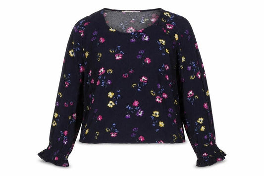 Womens UK Size S Mango Blue Basic Blouse