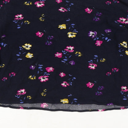 Womens UK Size S Mango Blue Basic Blouse