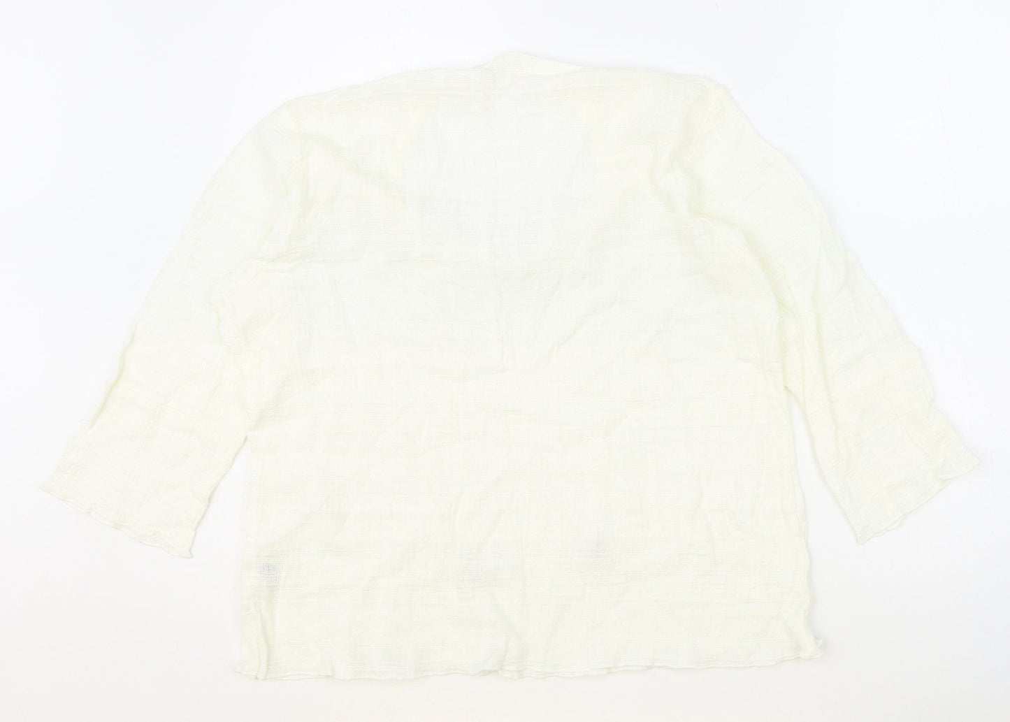 Womens UK Size L Preworn Ivory Basic Blouse