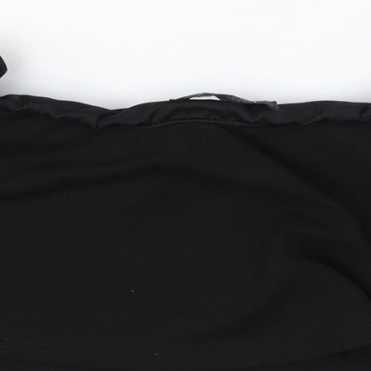 Styleverse Womens Black Polyester Cropped Blouse Size 12 Off the Shoulder