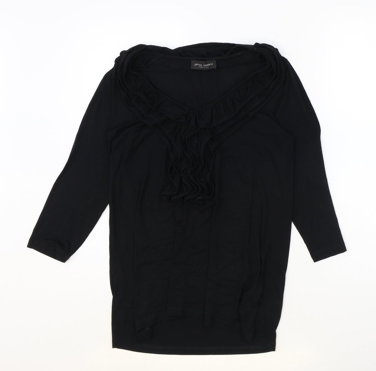Womens UK Size 14 James Lakeland Black Basic T-Shirt