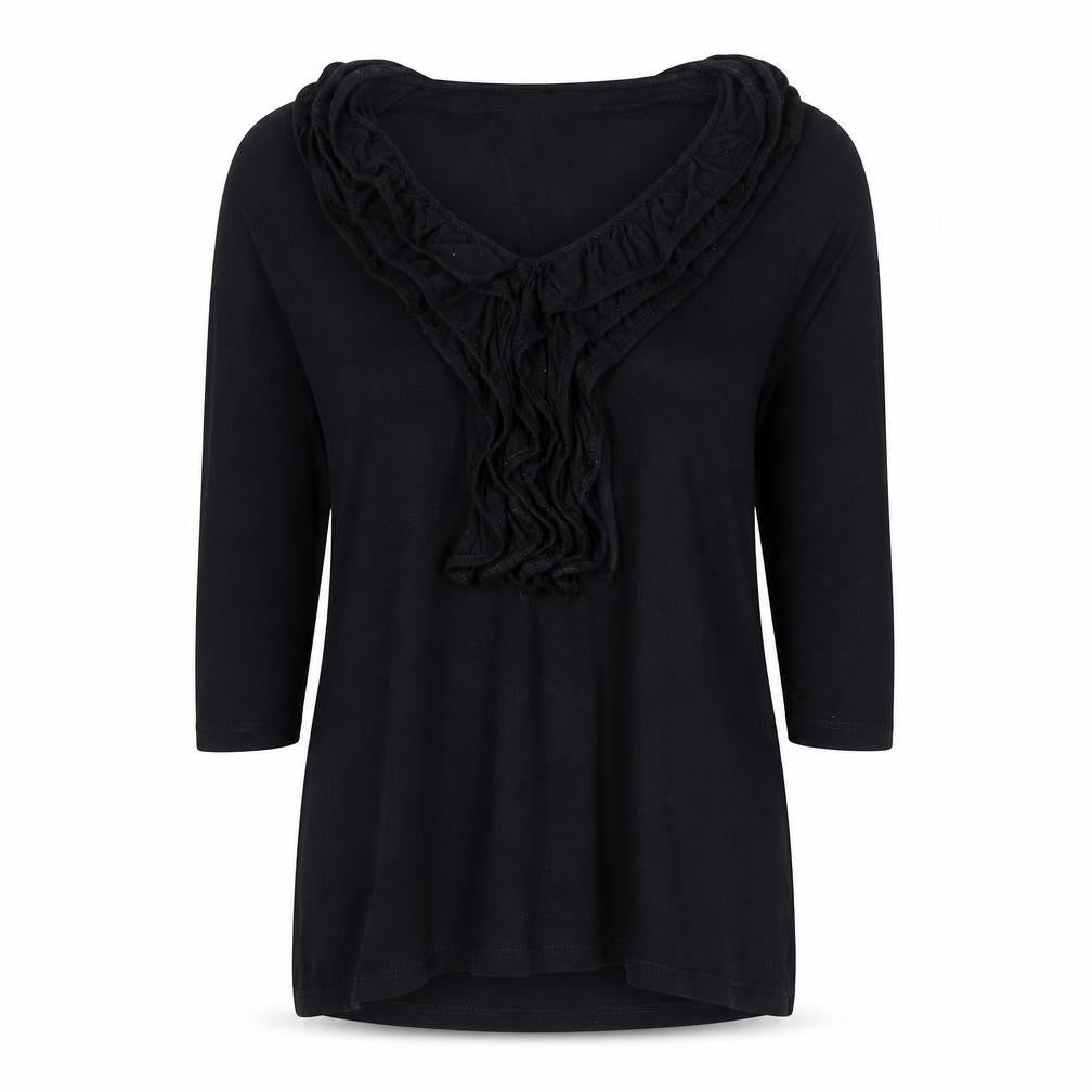 Womens UK Size 14 James Lakeland Black Basic T-Shirt