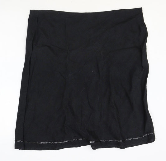 Debenhams Womens Grey Linen Straight & Pencil Skirt Size 18