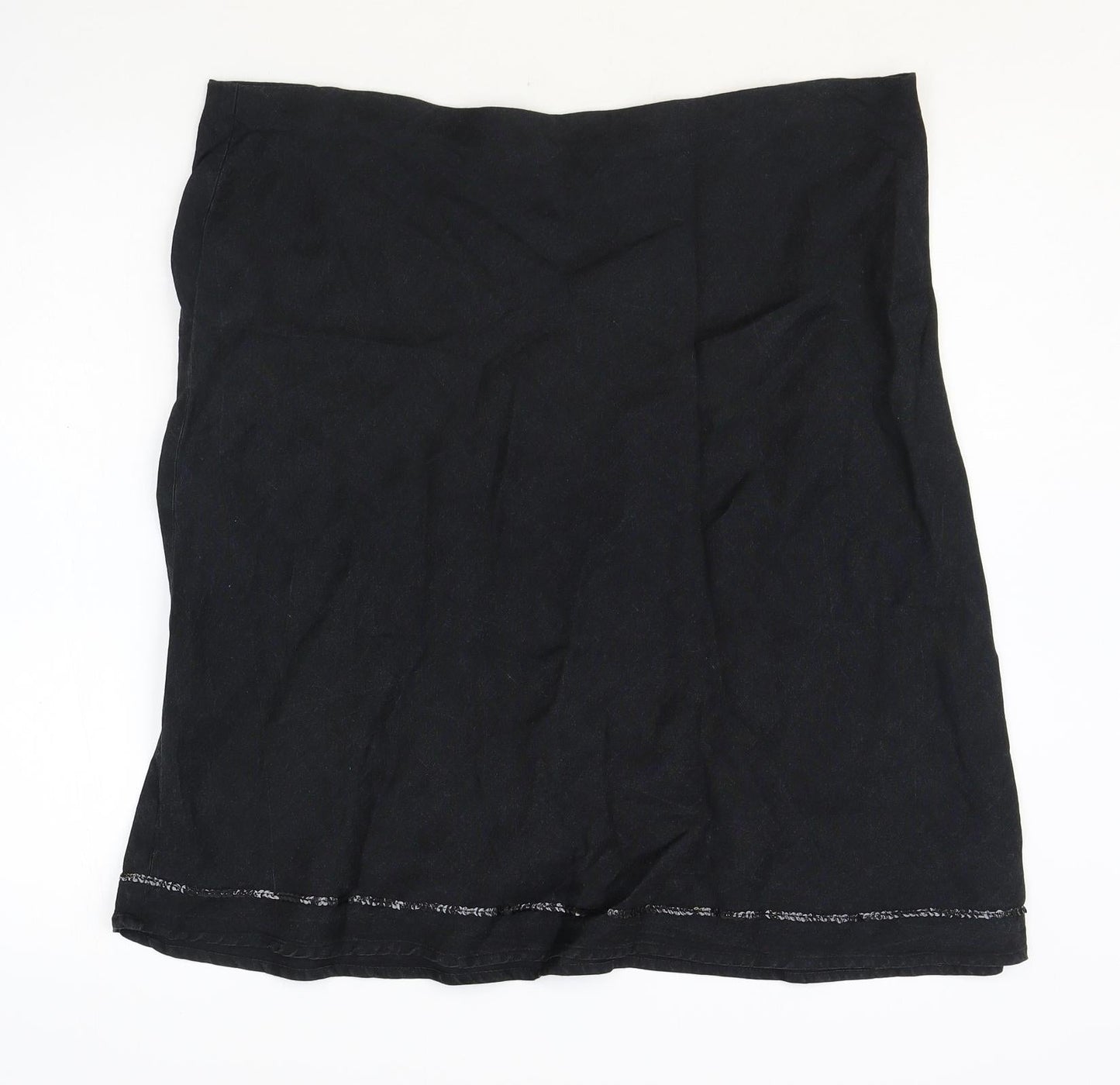 Debenhams Womens Grey Linen Straight & Pencil Skirt Size 18