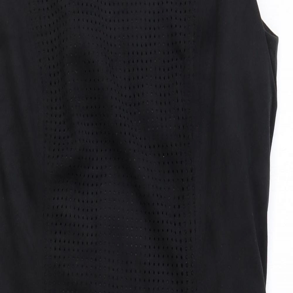 ORSAY Womens Black Polyester A-Line Size 12 Boat Neck Zip