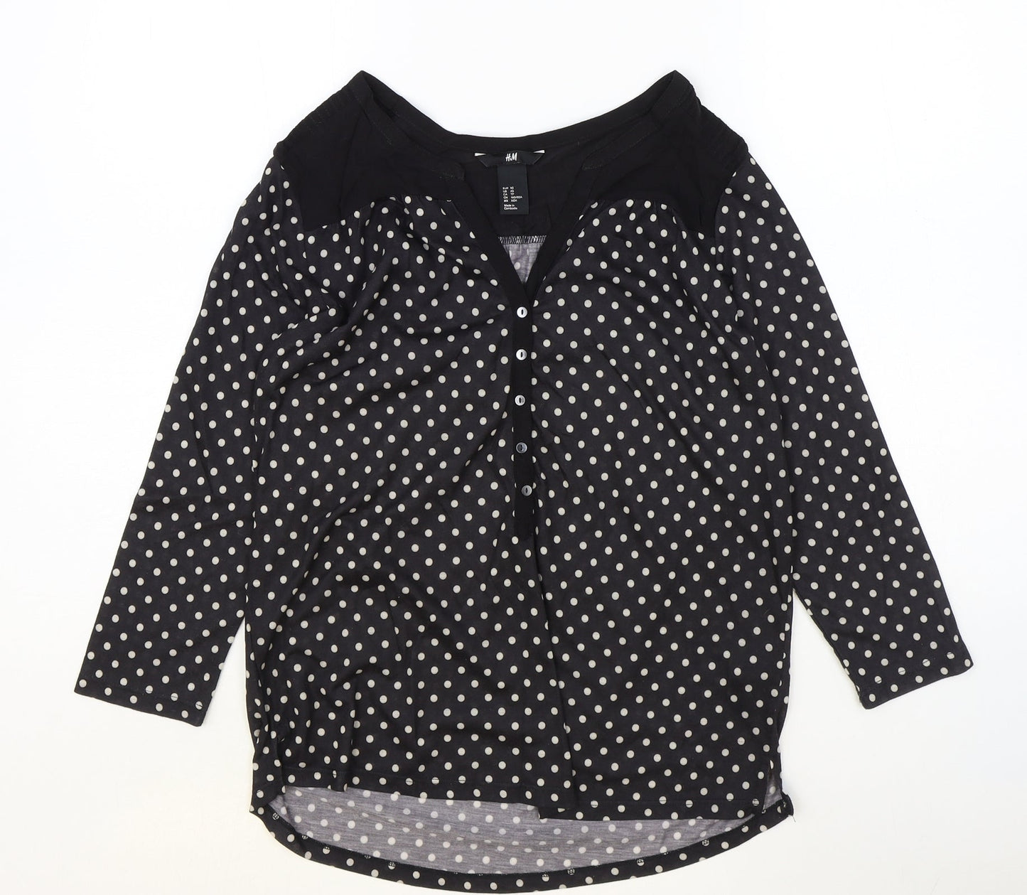 Womens UK Size XS H&M Blue Basic Blouse