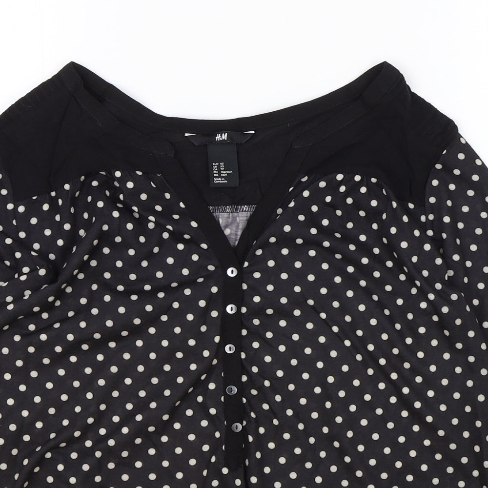 Womens UK Size XS H&M Blue Basic Blouse