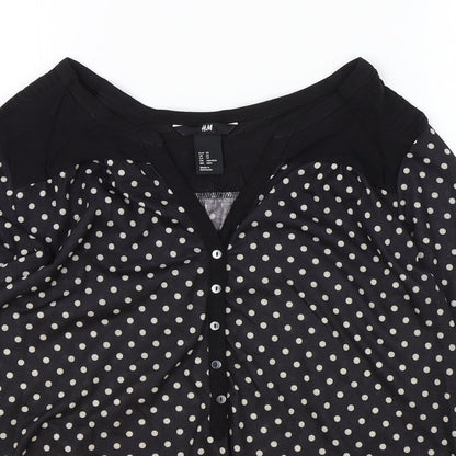 Womens UK Size XS H&M Blue Basic Blouse