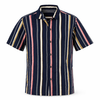 Mens UK Size S River Island Blue  Button-Up Short Sleeve Casual Shirt