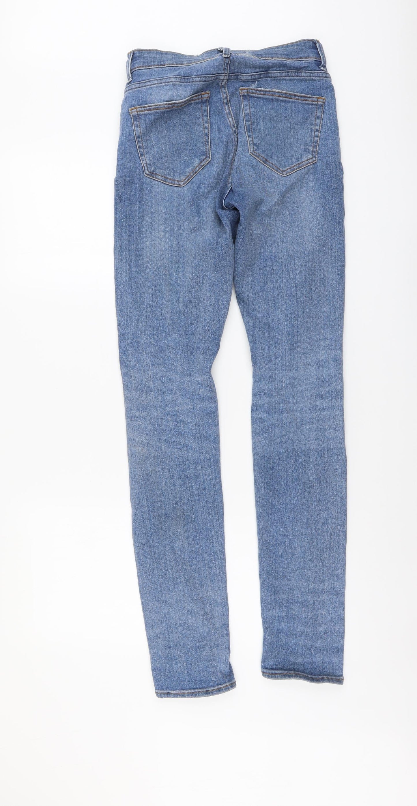 New Look Mens Blue Cotton Skinny Jeans Size 30 in L34 in Regular Button