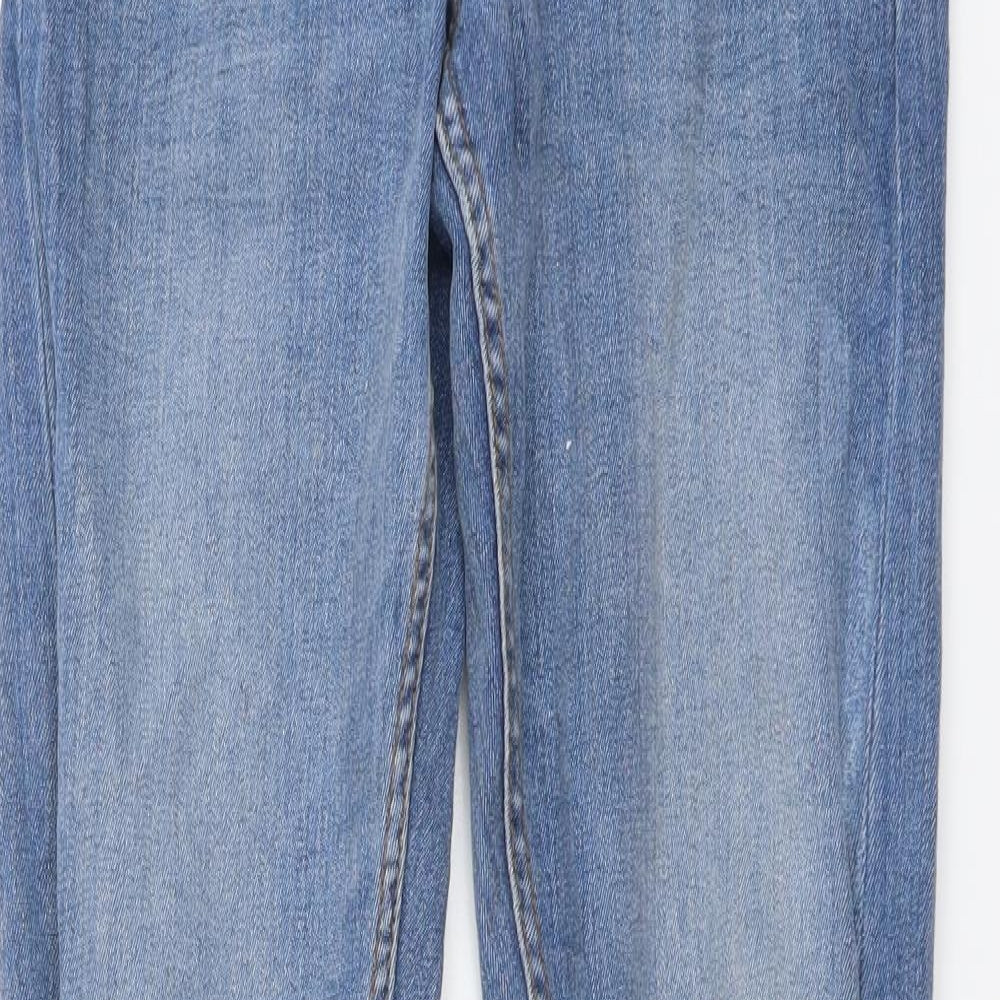 New Look Mens Blue Cotton Skinny Jeans Size 30 in L34 in Regular Button