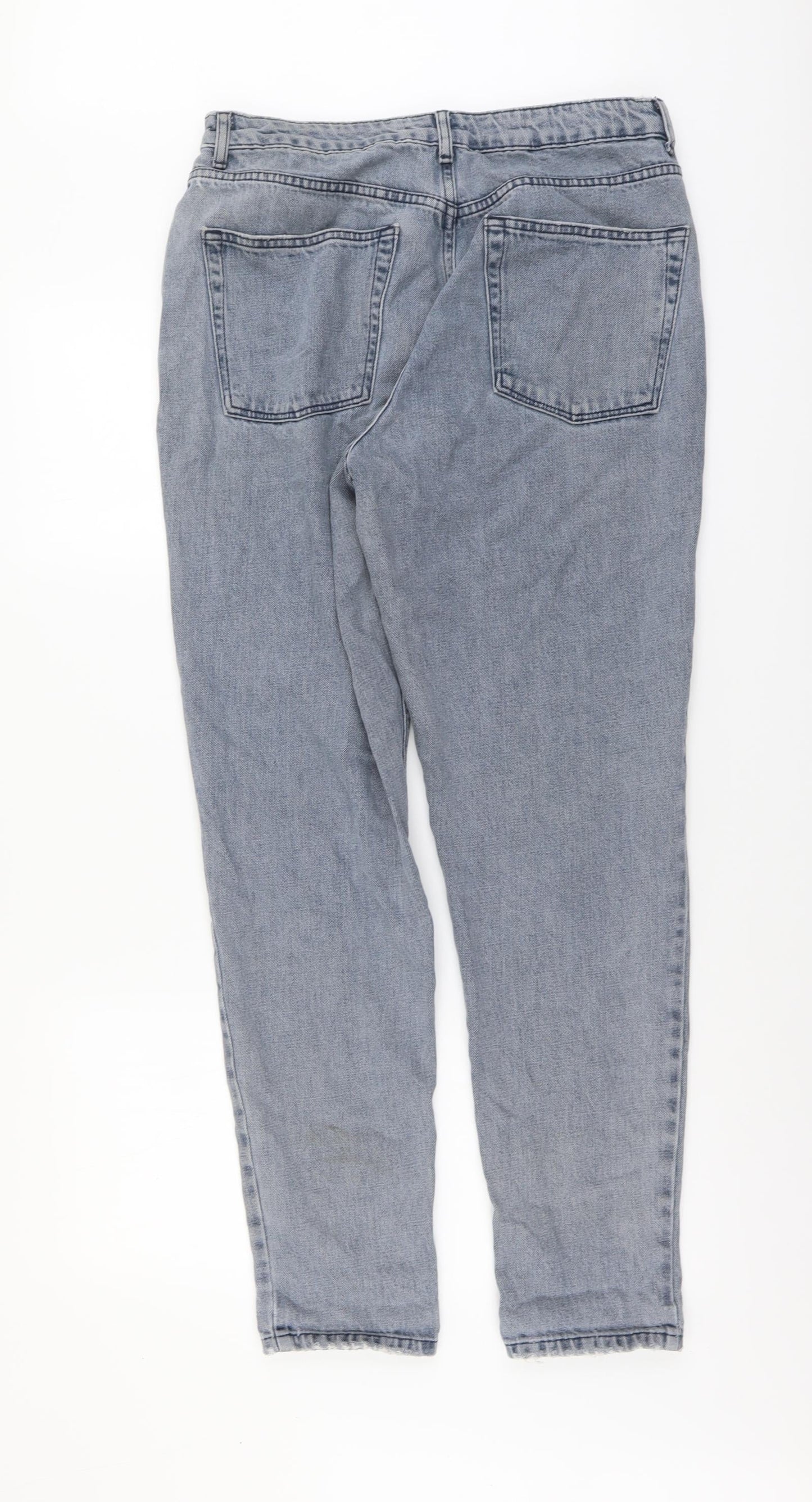 Topshop Womens Blue Cotton Skinny Jeans Size 32 in L34 in Regular Button