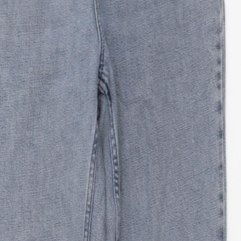 Topshop Womens Blue Cotton Skinny Jeans Size 32 in L34 in Regular Button