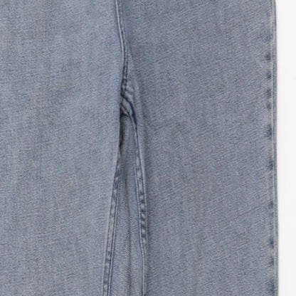 Topshop Womens Blue Cotton Skinny Jeans Size 32 in L34 in Regular Button