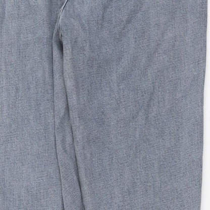 Topshop Womens Blue Cotton Skinny Jeans Size 32 in L34 in Regular Button